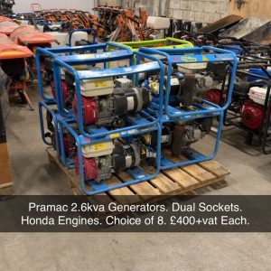Pramac 2.6kva Generators Honda Engines Used