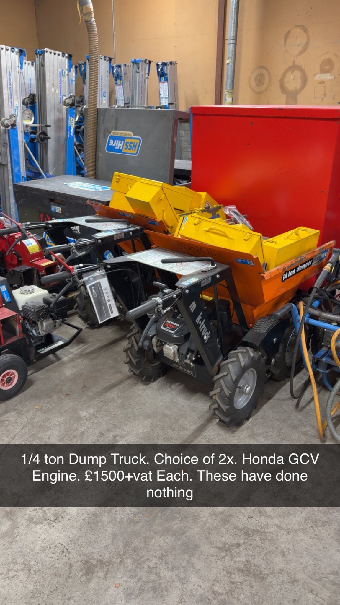 K-Truck 1/4 Ton Dump Truck Honda GCV Engine Used