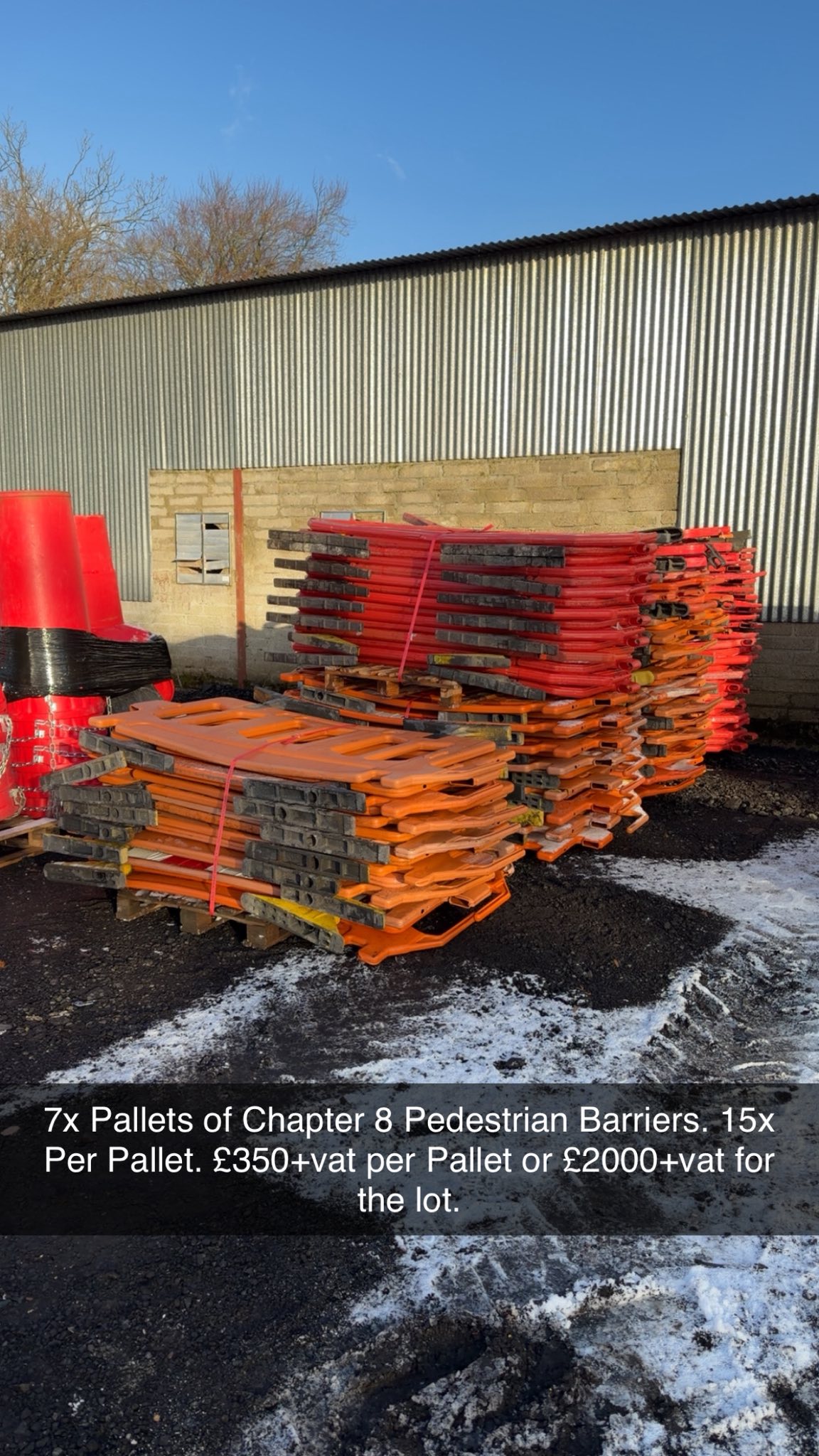 Chapter 8 Pedestrian Barriers 15 Per Pallet Used