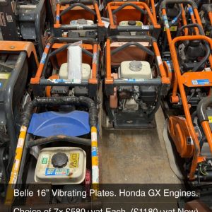 Belle 16" Vibrating Plates Honda GX Engines Used