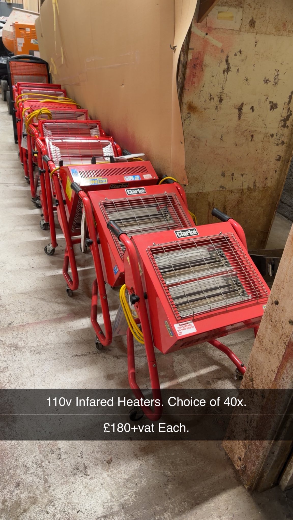 Clarke 110v Infrared Heaters Used